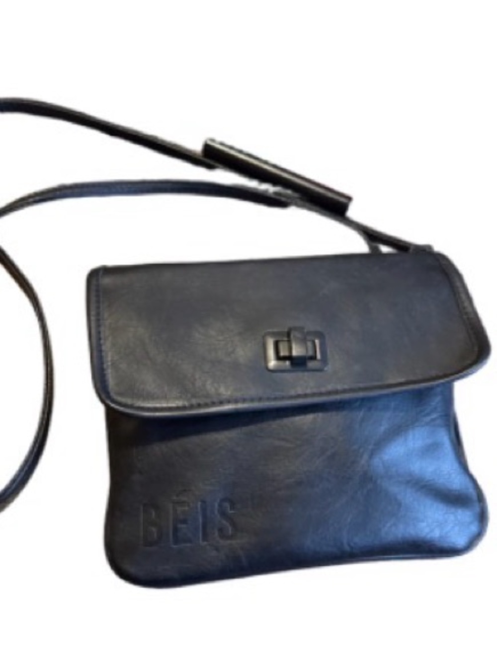 BEIS travel Black  faux Leather Crossbody Bag